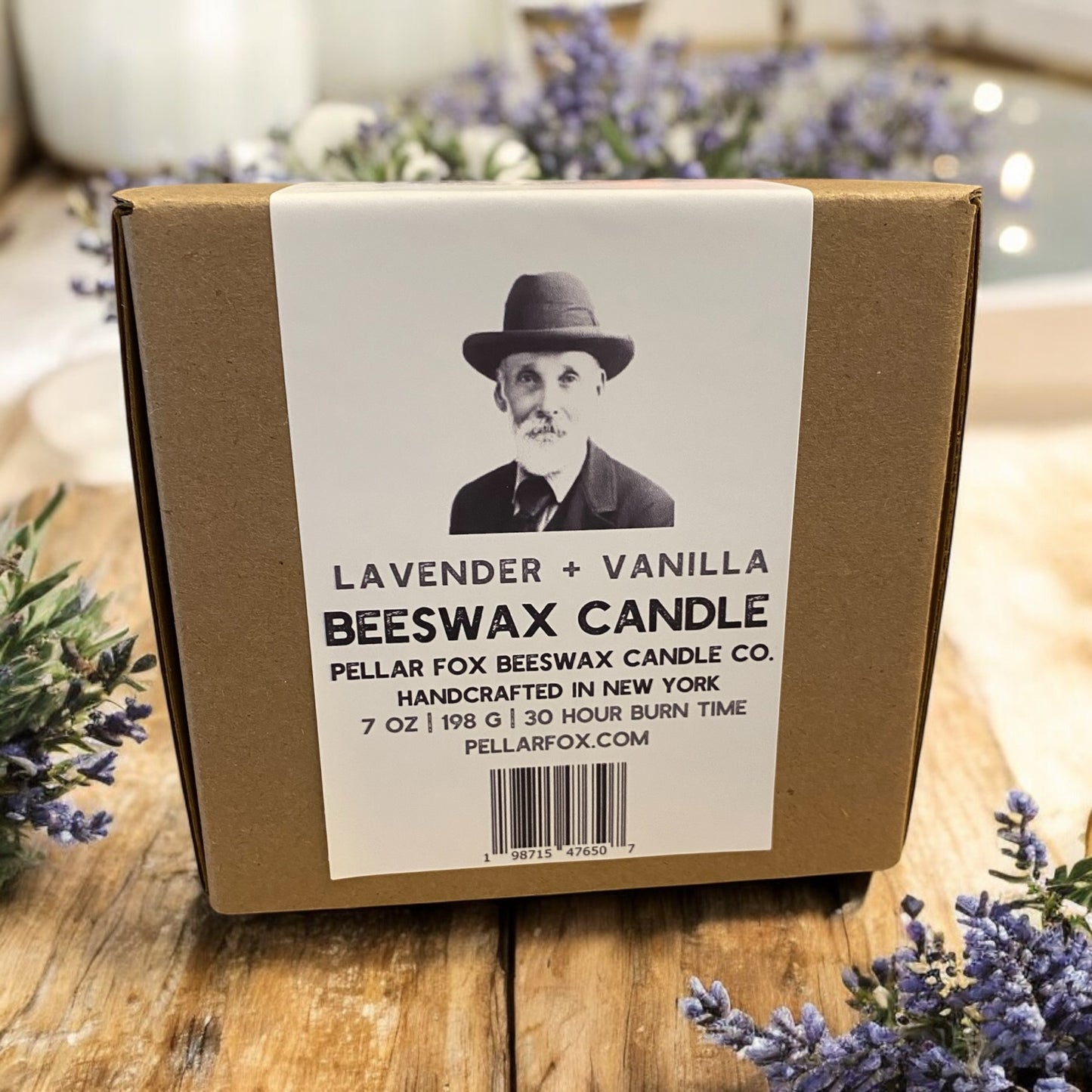 Lavender + Vanilla Beeswax Candle